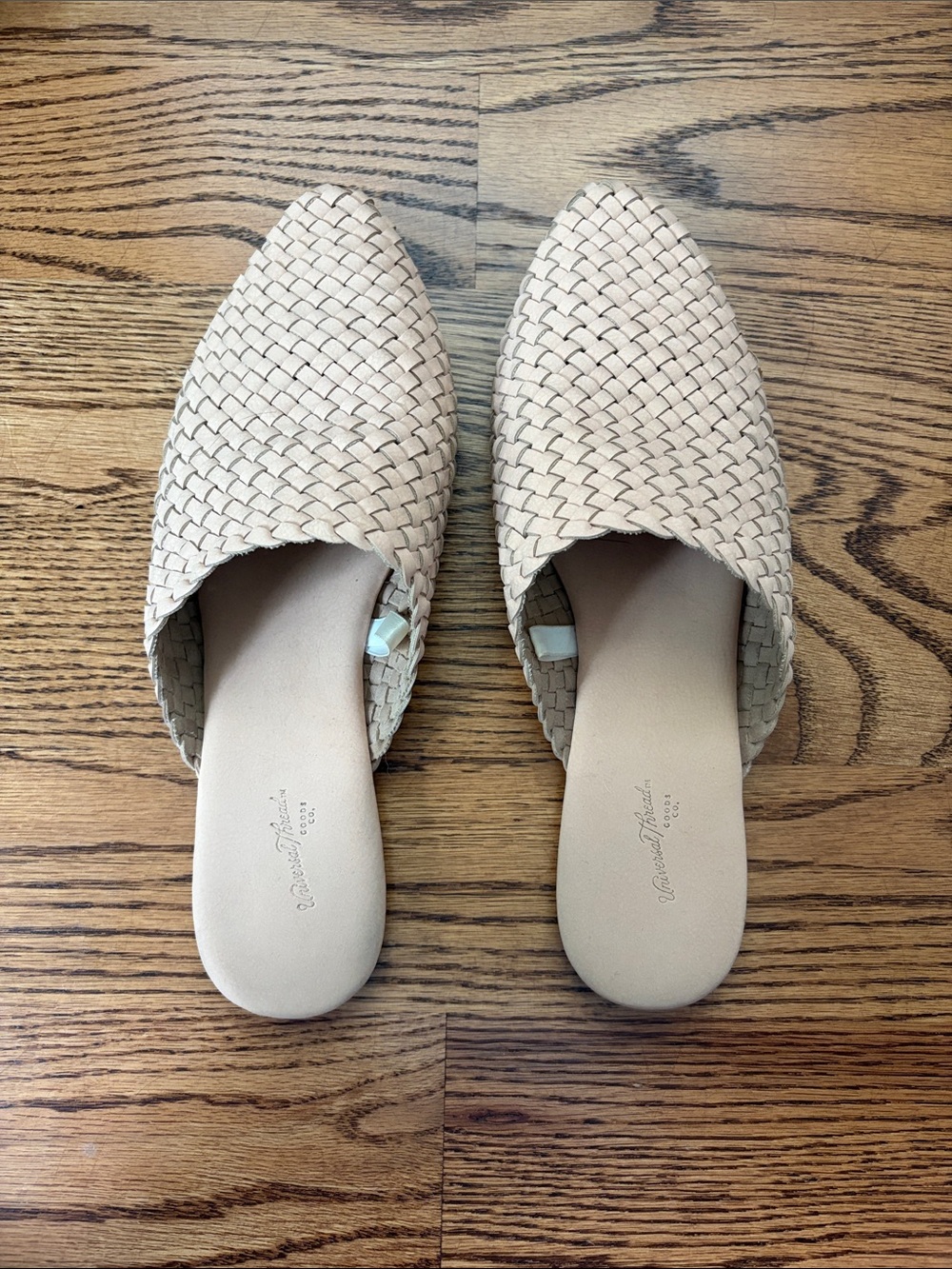 Universal Thread Woven Slip-On Mules in Beige